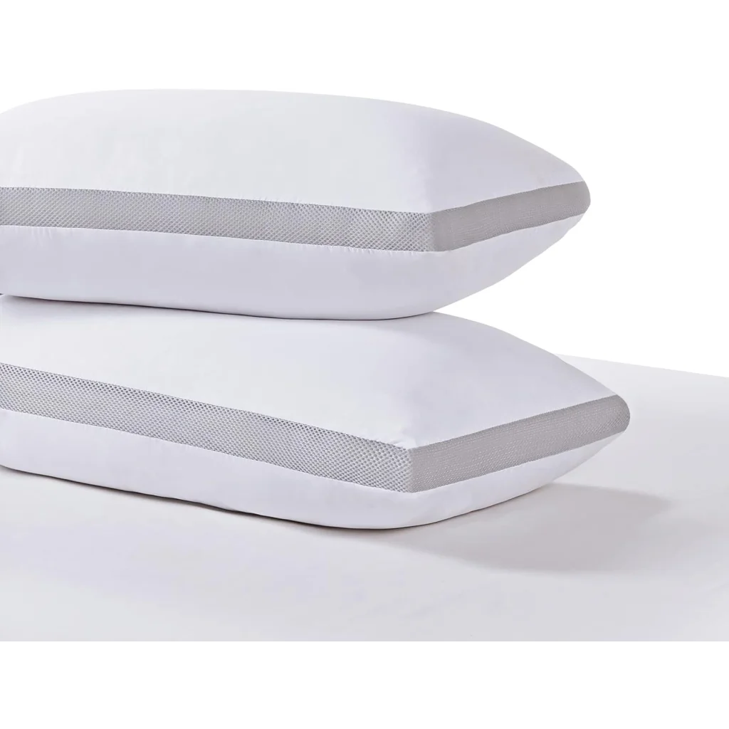 Bamboo Cooling Pillows Twin Pack Luxury Plush Down-Like
