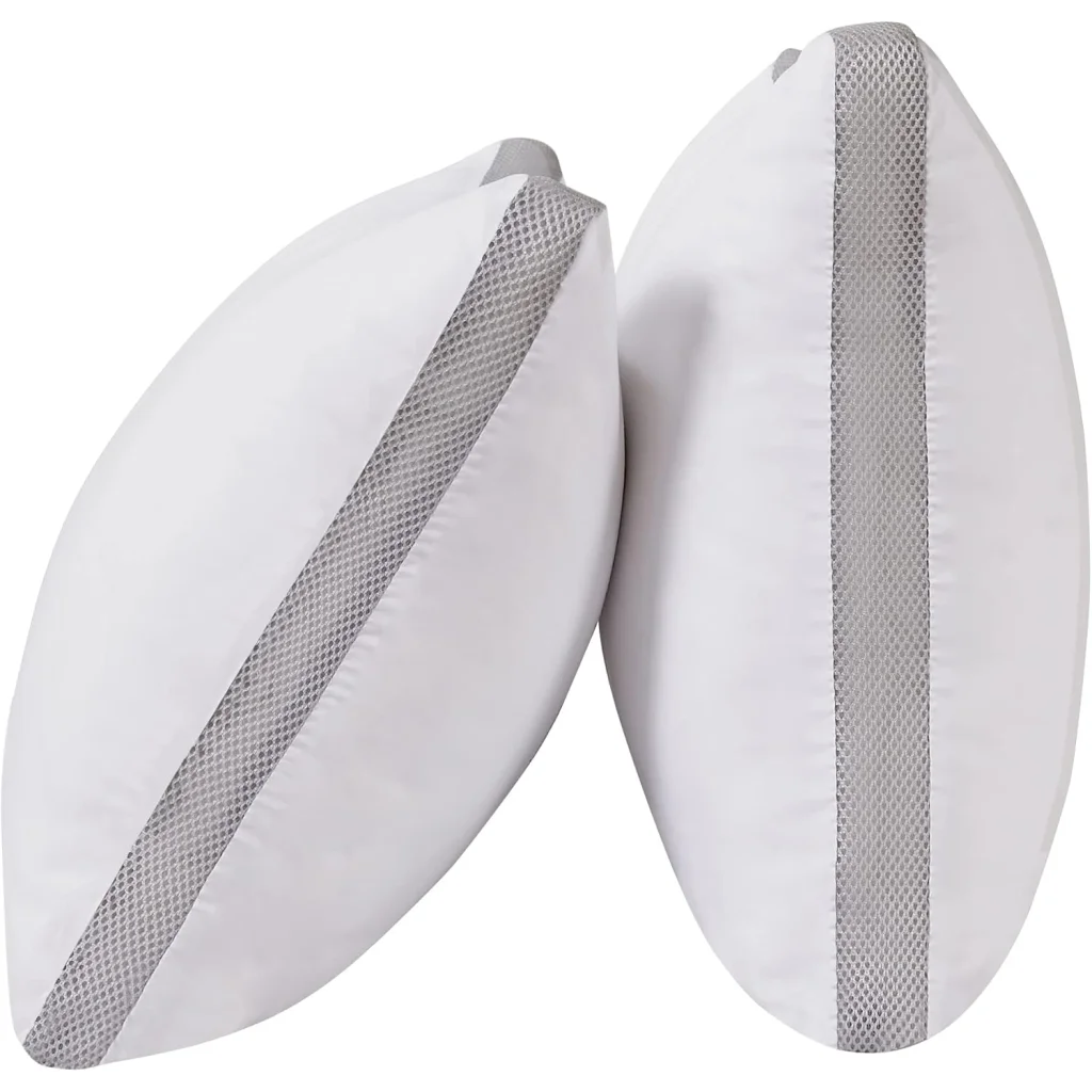 Bamboo Cooling Pillows Twin Pack Luxury Plush Down-Like