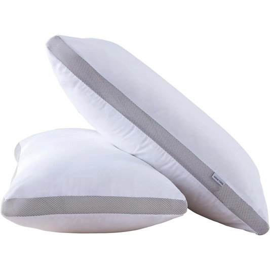 Bamboo Cooling Pillows Twin Pack Luxury Plush Down-Like