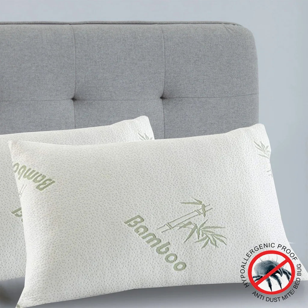 Bamboo Covered Memory Foam Pillow - 2PK Royal Comfort