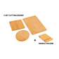 Cutting board pieces with juice groove mobile holder kitchen