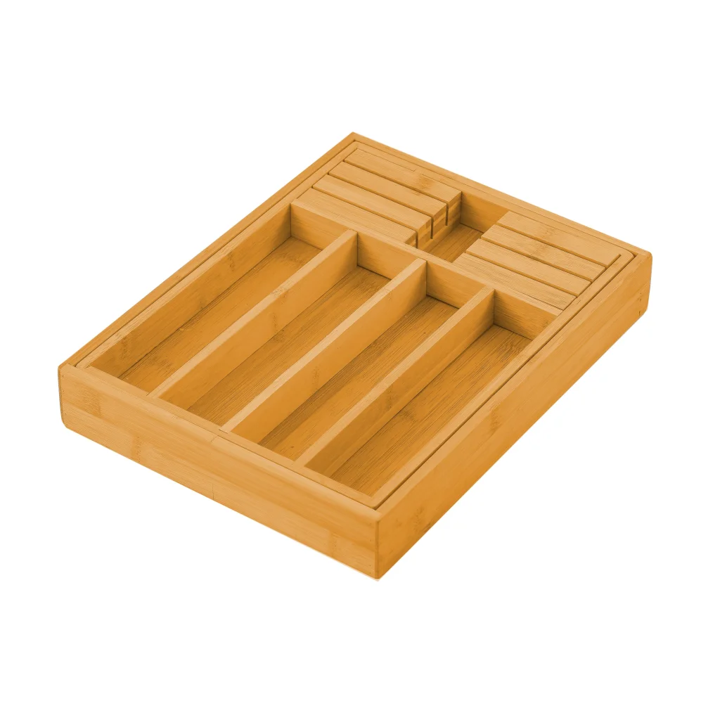 Bamboo Expandable Drawer Organizer Large Capacity