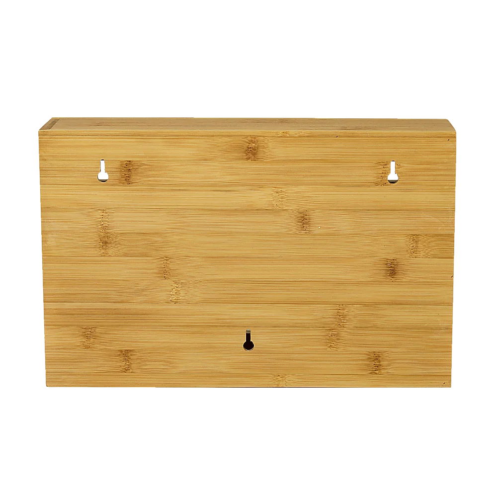 Bamboo Food Wrap Dispenser Cutter 3 Grids Foil Cling Film