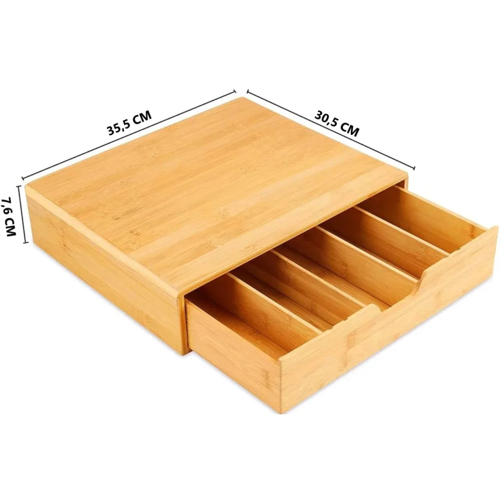 Bamboo K-Cup Coffee Pod Holder Storage Organizer