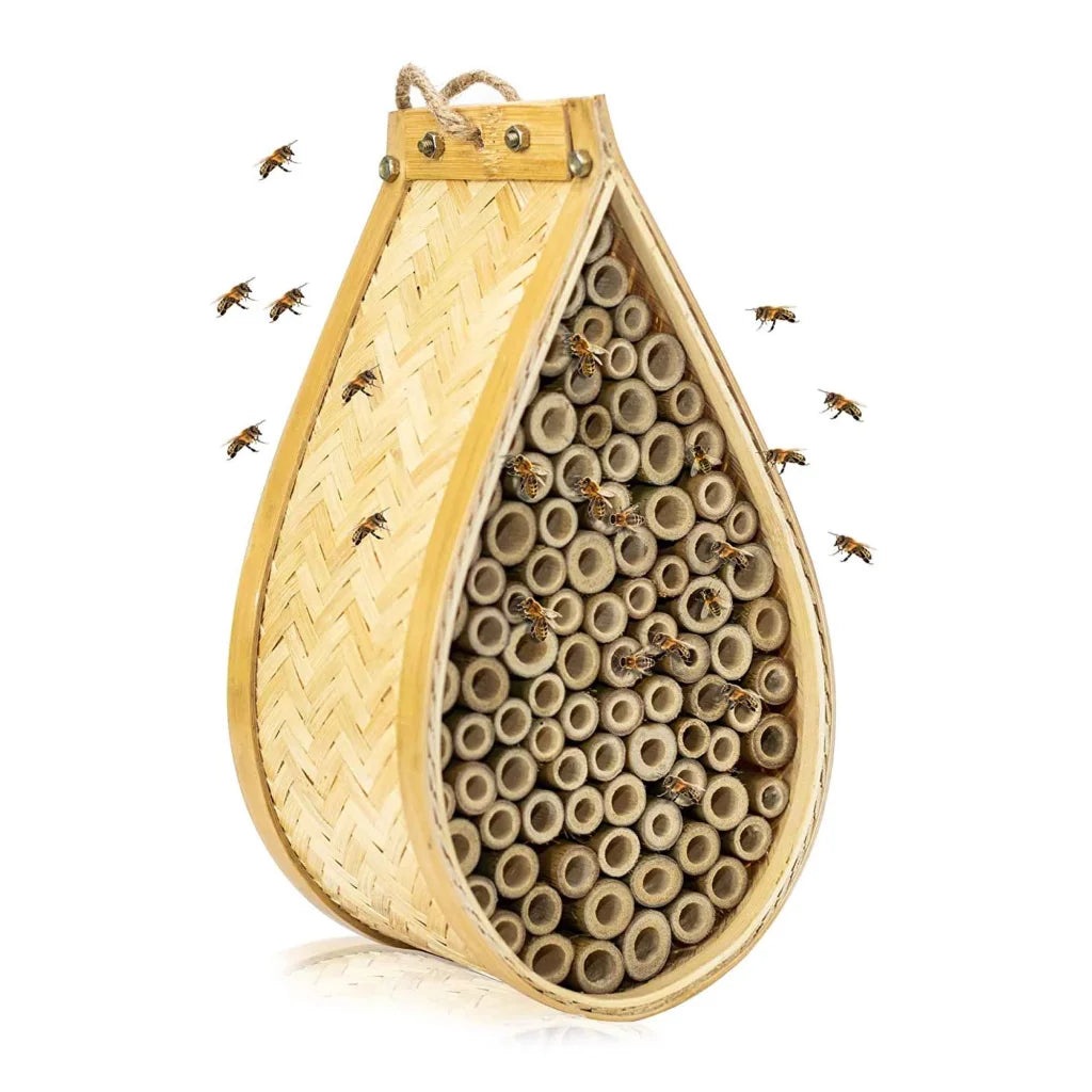 Bamboo Mason Beehive House Pollinator Tear Drop Bee Nest