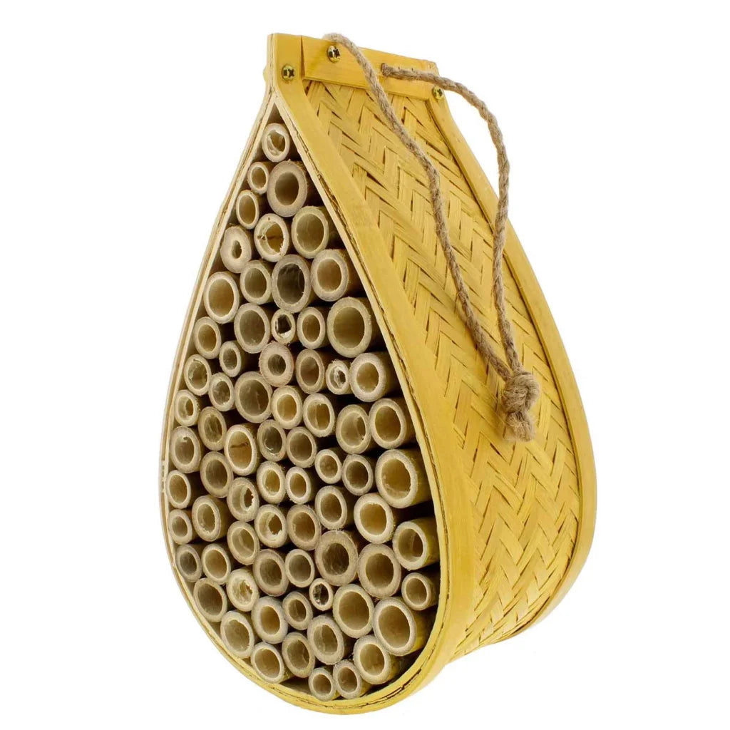 Bamboo Mason Beehive House Pollinator Tear Drop Bee Nest