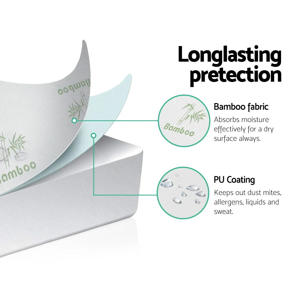 Bamboo Mattress Protector Queen - Mattresses