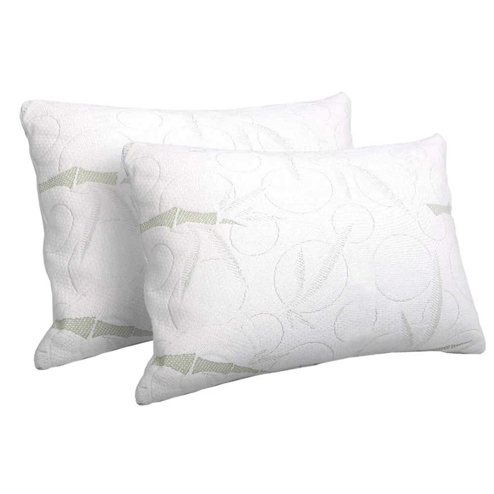 Bamboo Memory Foam Pillows (Set of 2) - Bedding