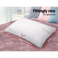 Memory pillows set with cover fabric and edge stitching