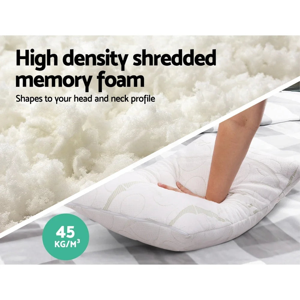 Bamboo Memory Foam Pillows (Set of 2) - Bedding