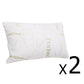 Bamboo fabric 2 memory foam pillows with bedding cover shredded pillow