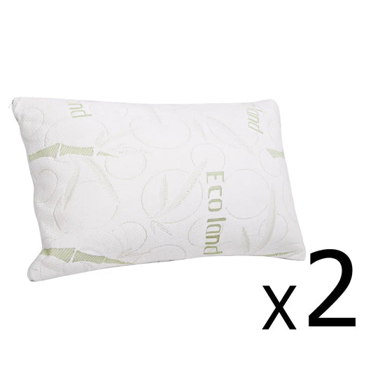 Bamboo fabric 2 memory foam pillows with bedding cover shredded pillow