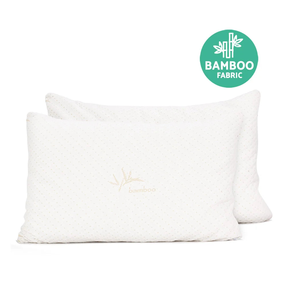 Bamboo Memory Foam Pillows (Set of 2) Single - Giselle