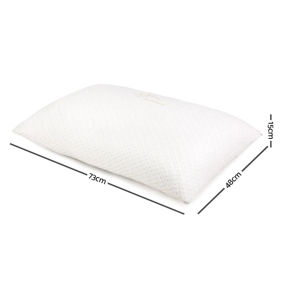 Bamboo Memory Foam Pillows (Set of 2), Single
