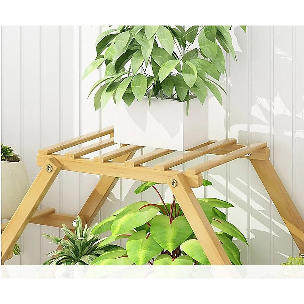 Bamboo Multilayer Flower Plant Bonsai Rack Shelf Stand