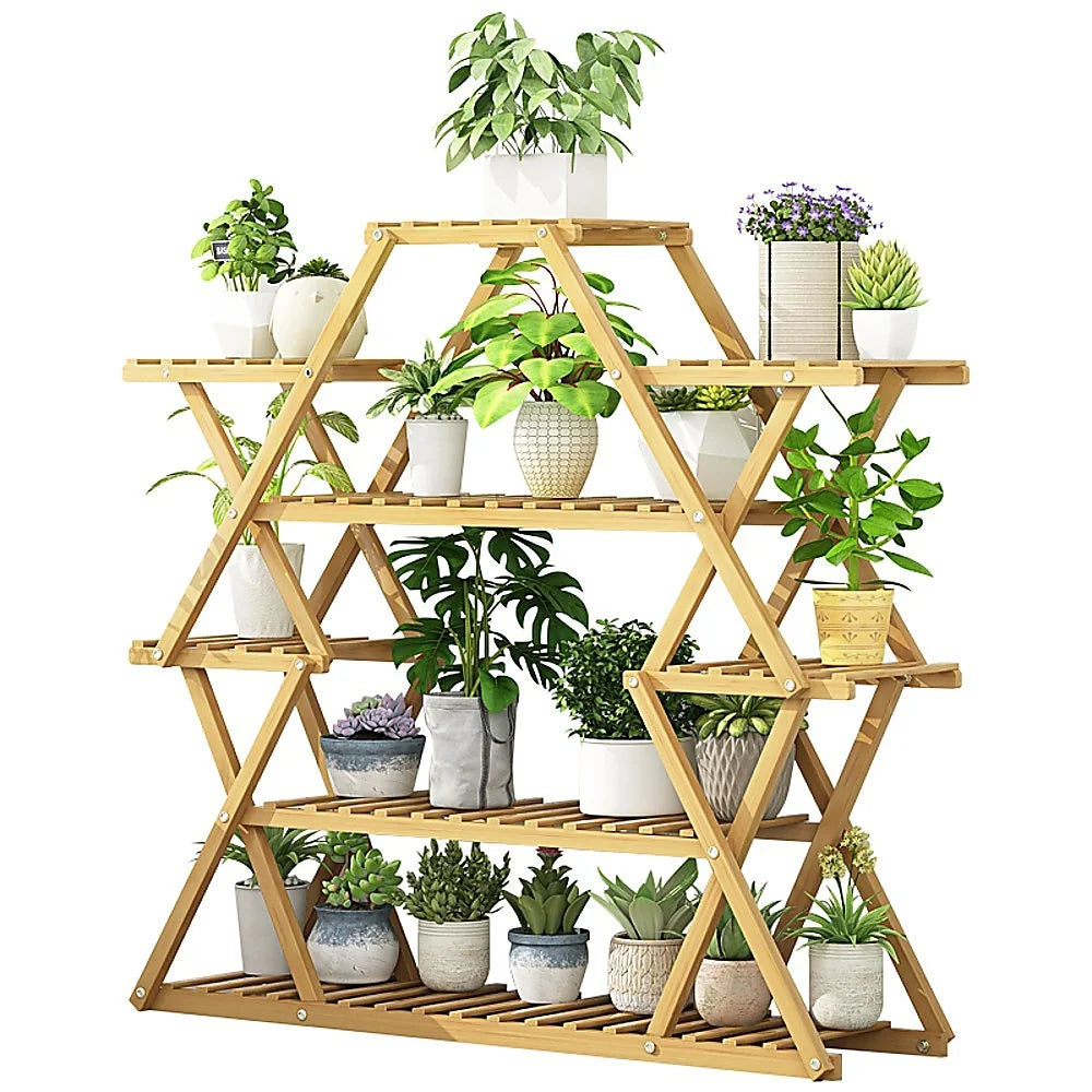 Bamboo Multilayer Flower Plant Bonsai Rack Shelf Stand