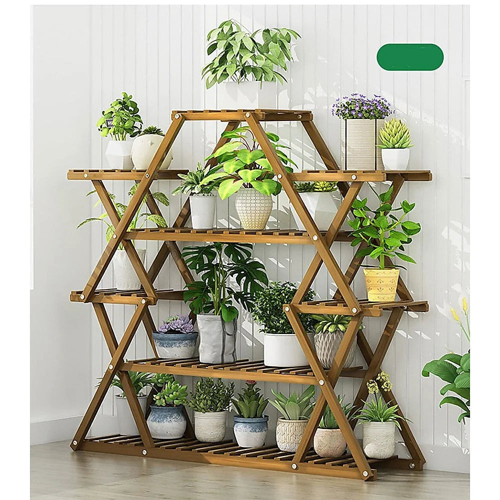 Bamboo Multilayer Flower Plant Bonsai Rack Shelf Stand