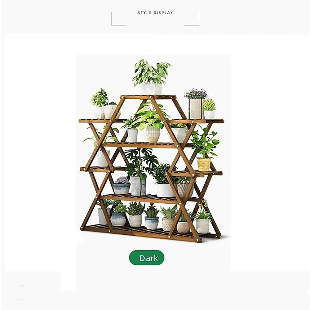 Bamboo Multilayer Flower Plant Bonsai Rack Shelf Stand