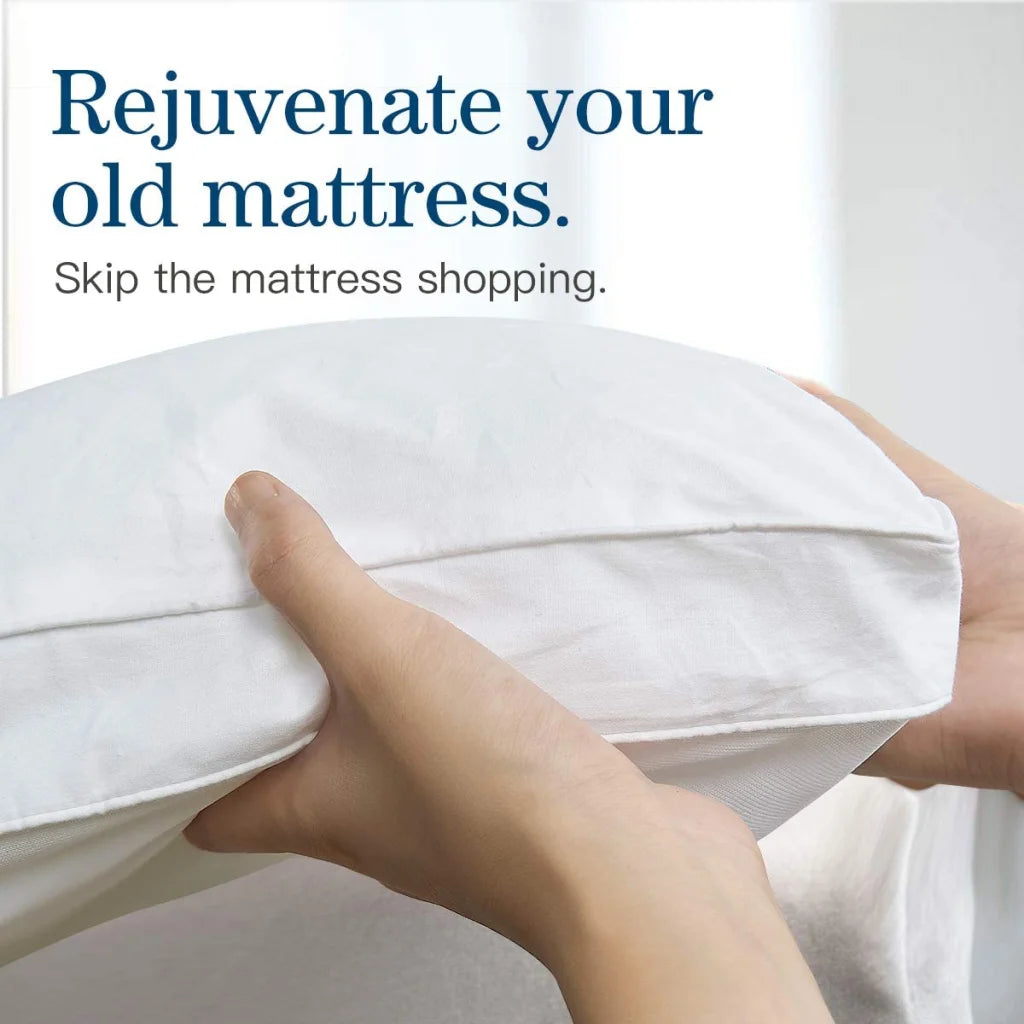 Bamboo Pillowtop Mattress Topper Luxury Bedding Mat Pad