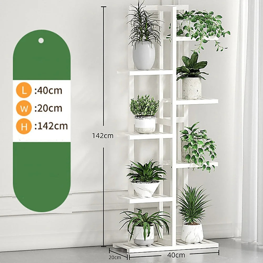 Bamboo Plant Stand 6 Tiers Vertical - Staged Flower Shelf