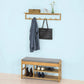 Bamboo Shoe Bench Drawers Lift Top - Furniture > Living