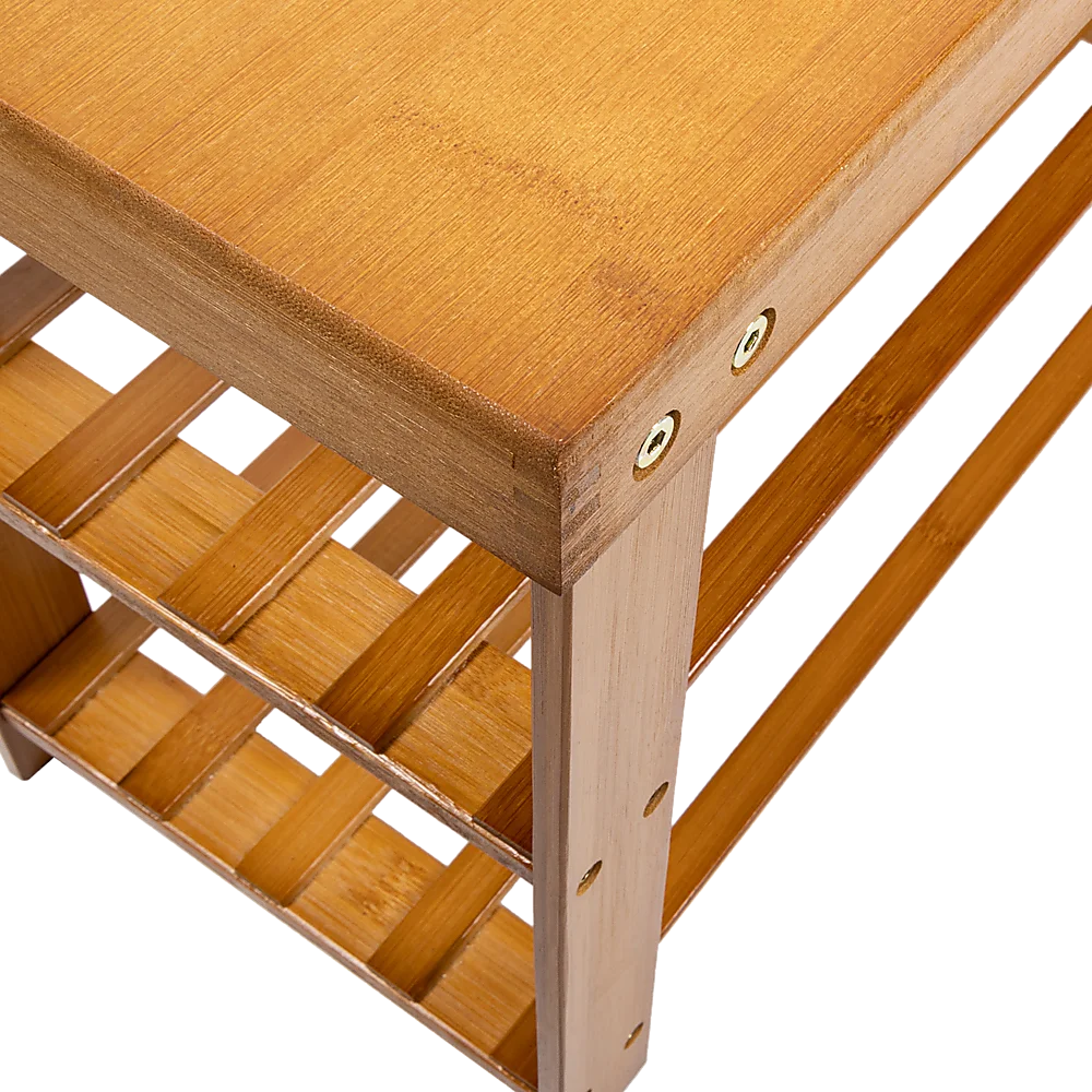 Bamboo Shoe Rack Wooden Bench Storage Organiser Cabinet
