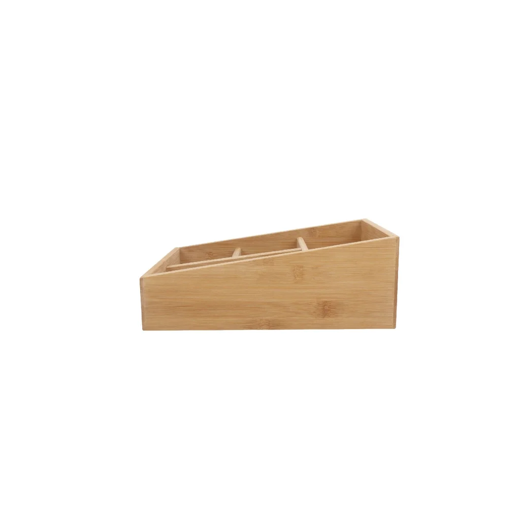 Bamboo Storage Box with 4 Slots - Furniture > Office >