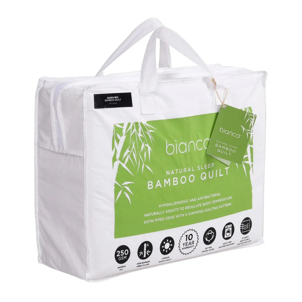 Bamboo Summer Quilt 250GSM Natural Sleep Double - Home &