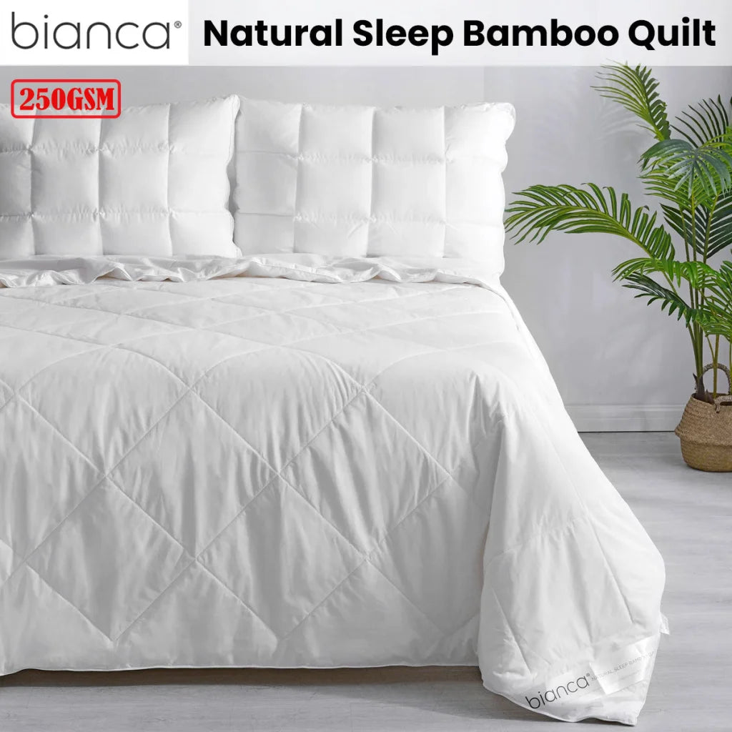 Bamboo Summer Quilt 250GSM Natural Sleep Double - Home &