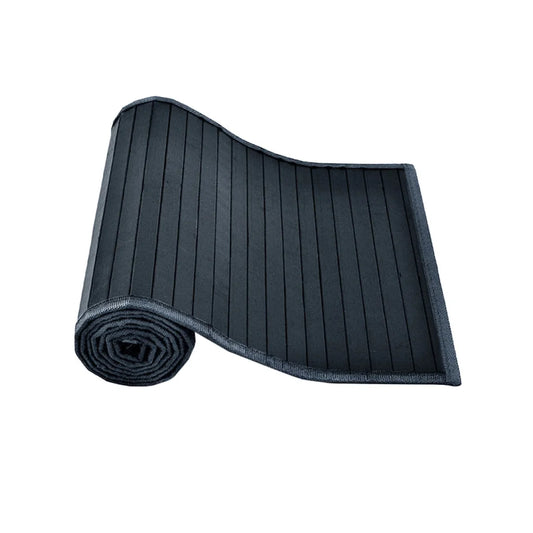 Bamboo Table Runner Broad Slat 140x33cm - Dark Grey