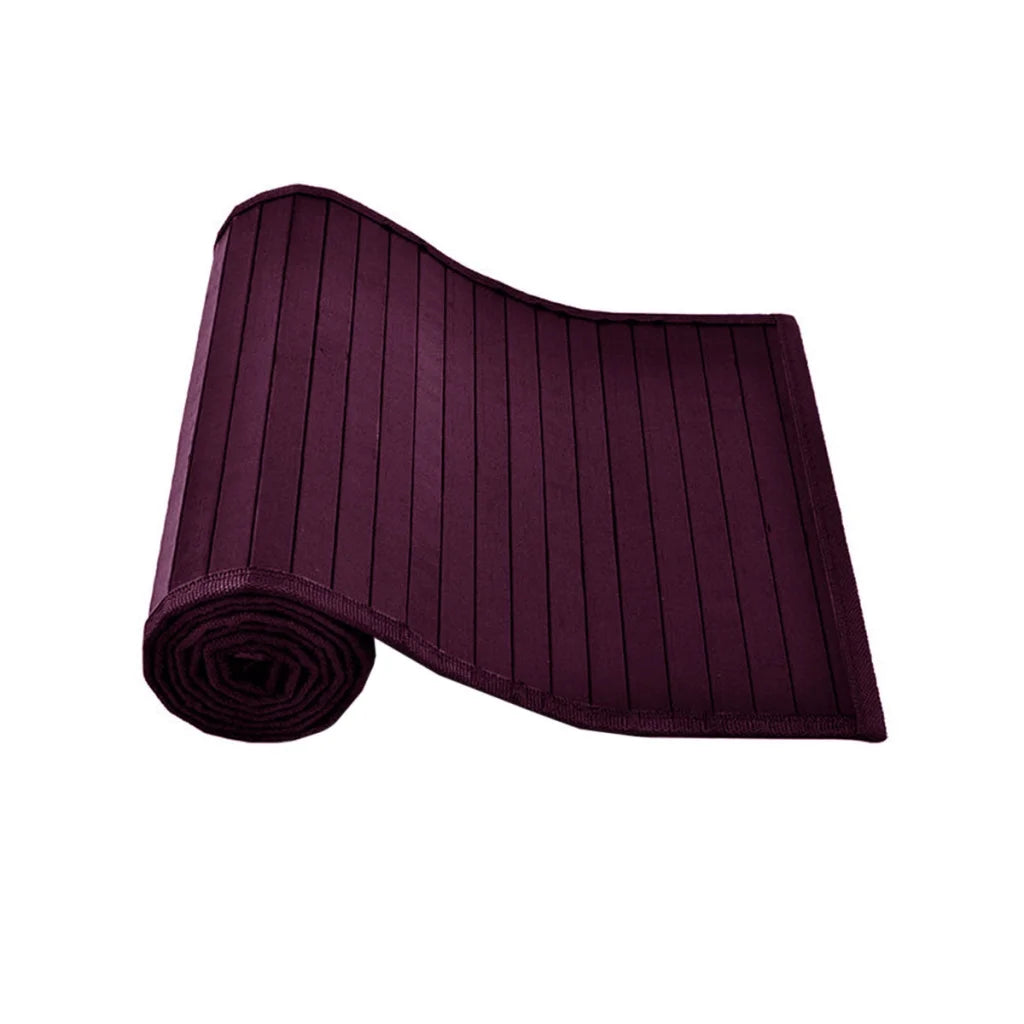 Bamboo Table Runner Broad Slat 140x33cm - Purple - Furniture