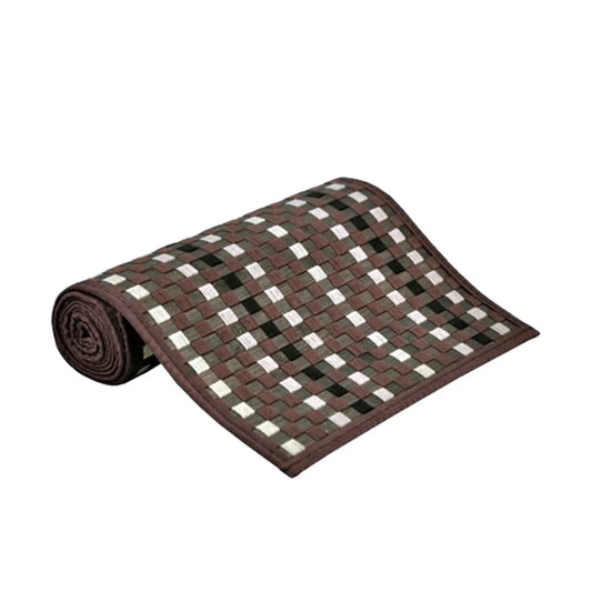 Bamboo Table Runner Mia 2 Tone Brown 140x33cm - Home &