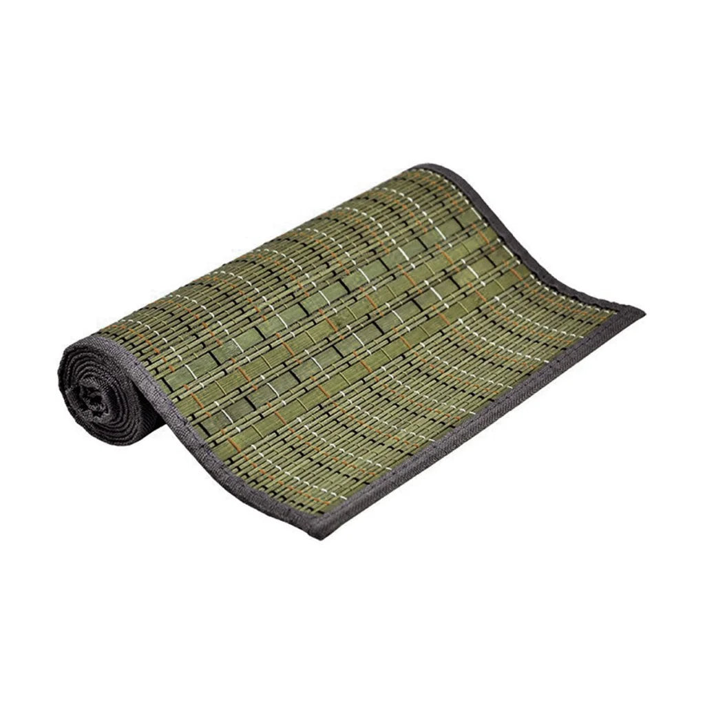 Bamboo Table Runner Multi Stitch 140x33cm - Teal - Home &