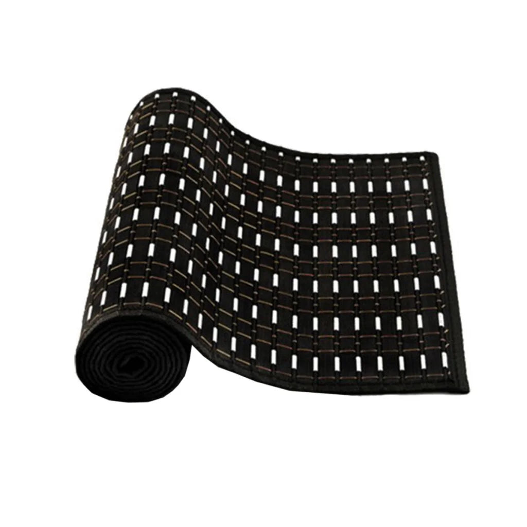 Bamboo Table Runner Streak 140x33cm - Black Silver - Home &