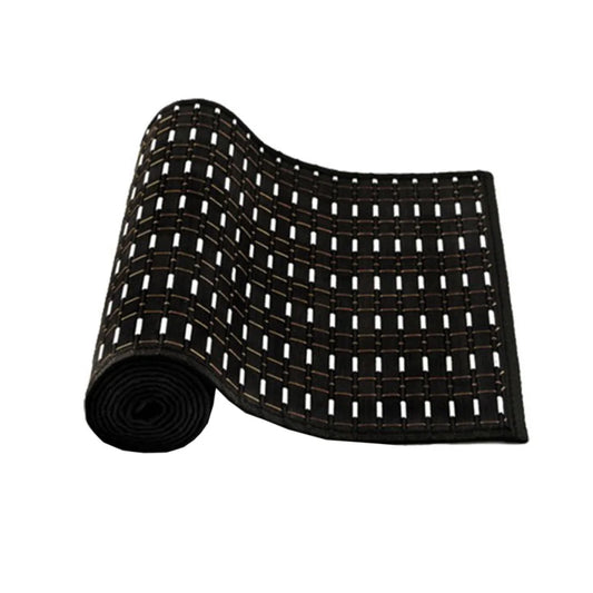 Bamboo Table Runner Streak 140x33cm - Black Silver - Home &