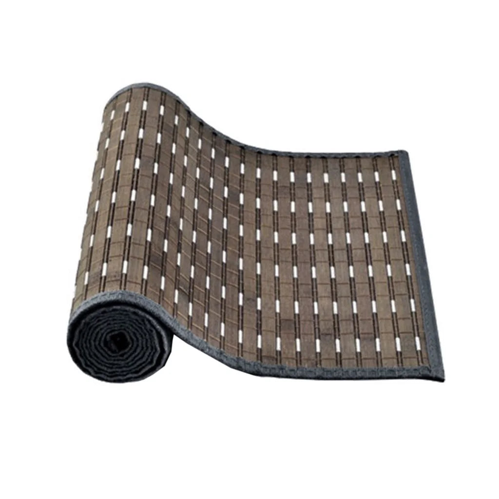 Bamboo Table Runner Streak 140x33cm - Grey Brown Silver
