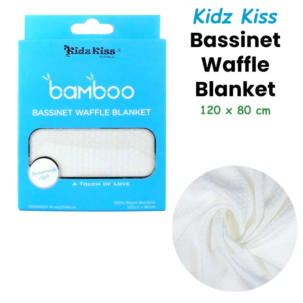 Bamboo Waffle Blanket Rayon - Bassinet Size 120x80cm - Home