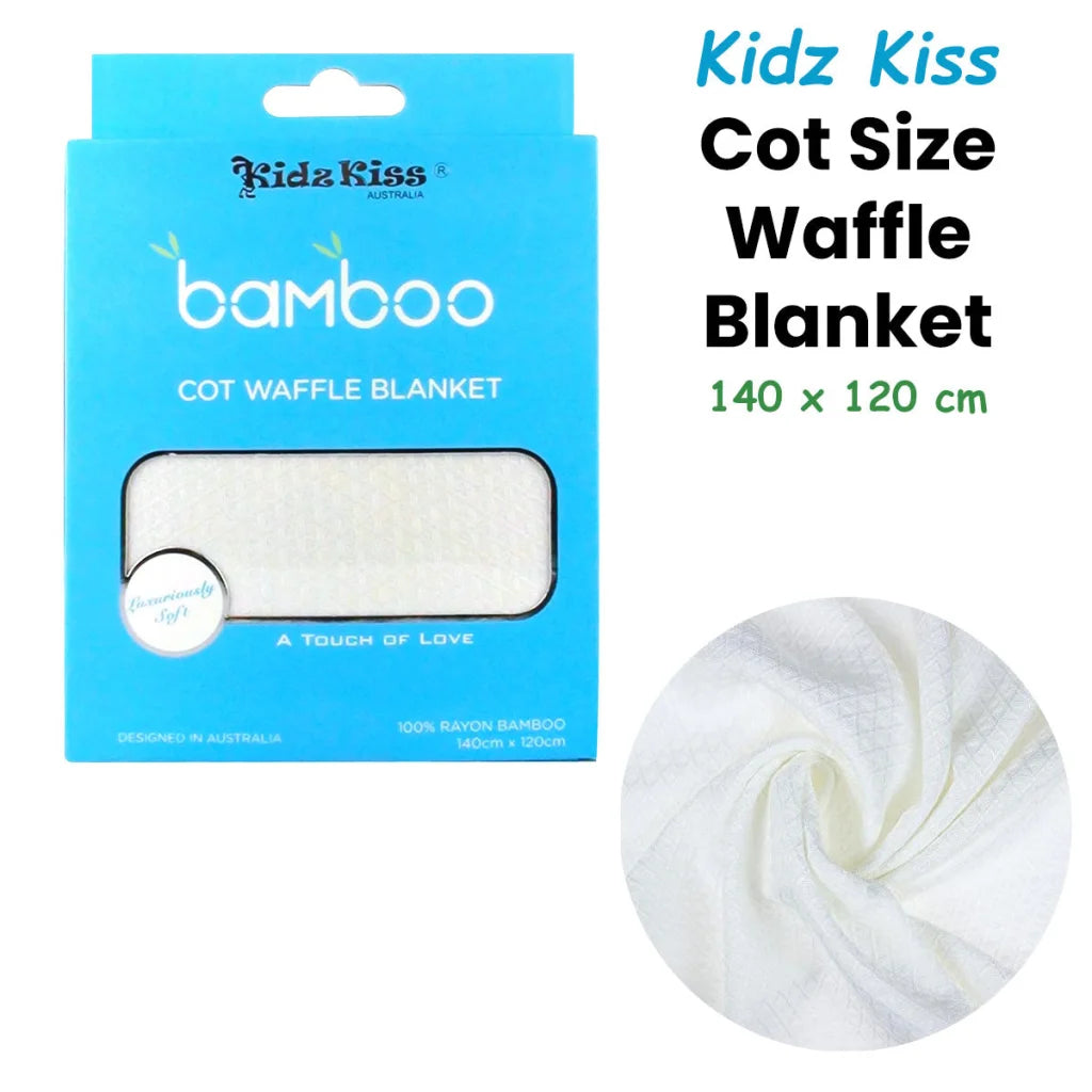 Bamboo Waffle Blanket Rayon - Cot Size 140x120cm - Home &