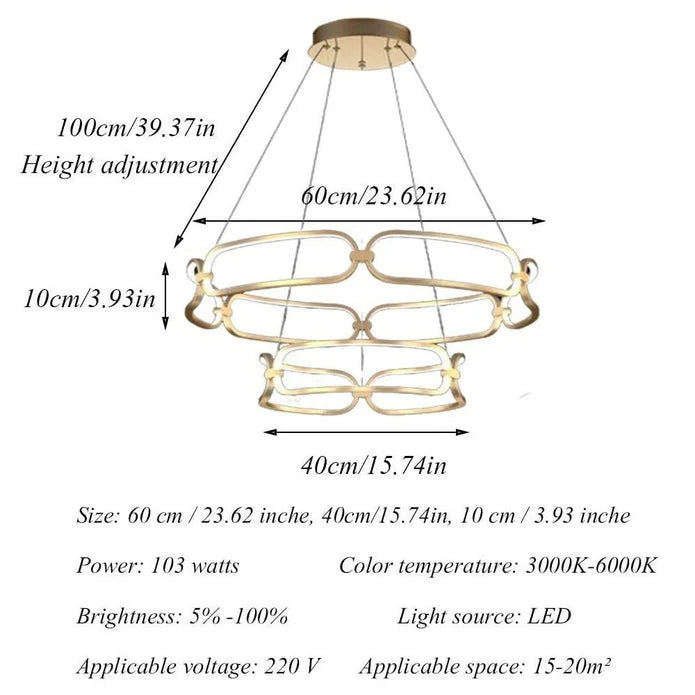 BAMDECOR A209 Colette Ceiling Chandelier Led Modern