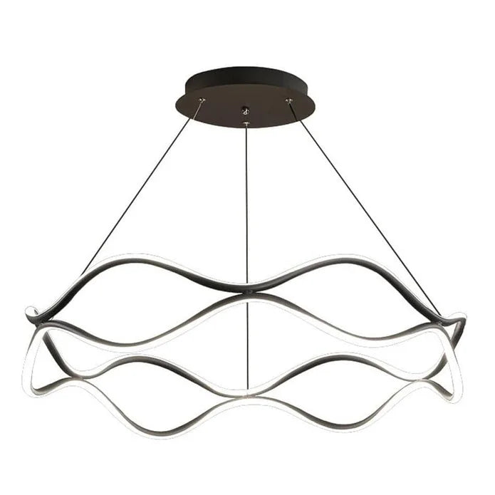BAMDECOR A212/1 Black Modern Wavy Art Aluminum Light