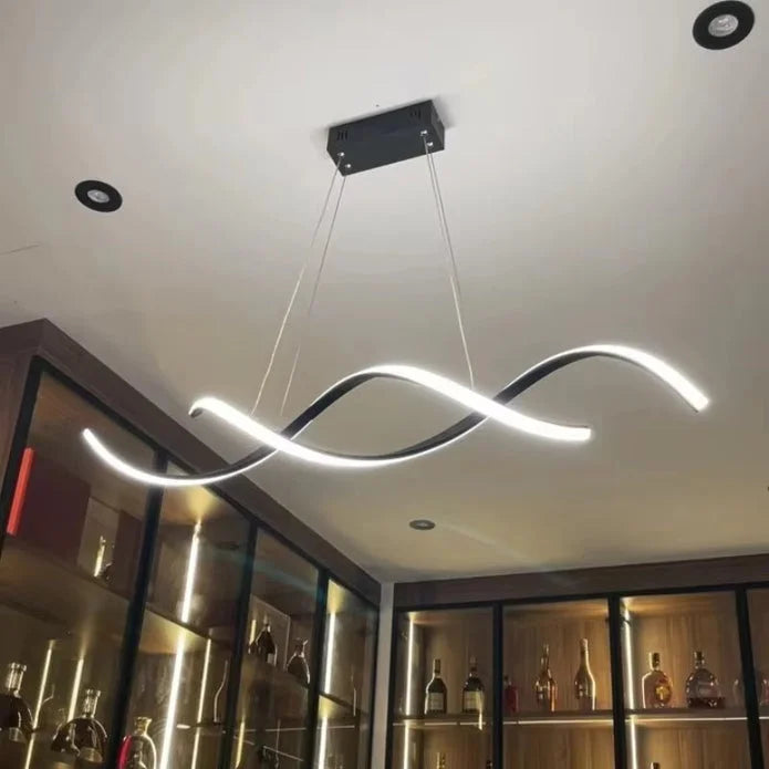 Black bamdecor modern minimalist with shape details and included parts