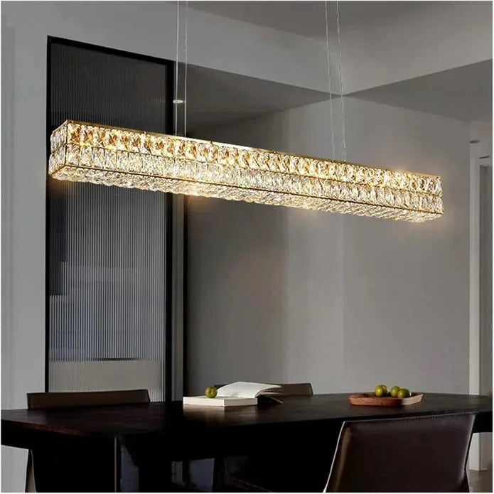 BAMDECOR C3332/L Linear Luxury Crystal Chandelier Modern