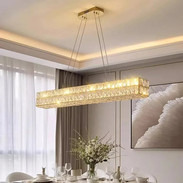 BAMDECOR C3332/L Linear Luxury Crystal Chandelier Modern