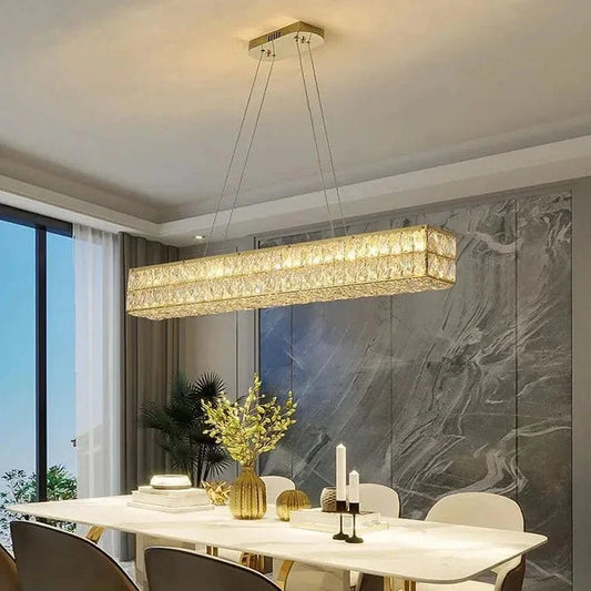 BAMDECOR C3332/L Linear Luxury Crystal Chandelier Modern