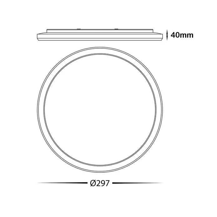BAMDECOR Ultra-thin 25W Tri-colour Flush Round LED Oyster