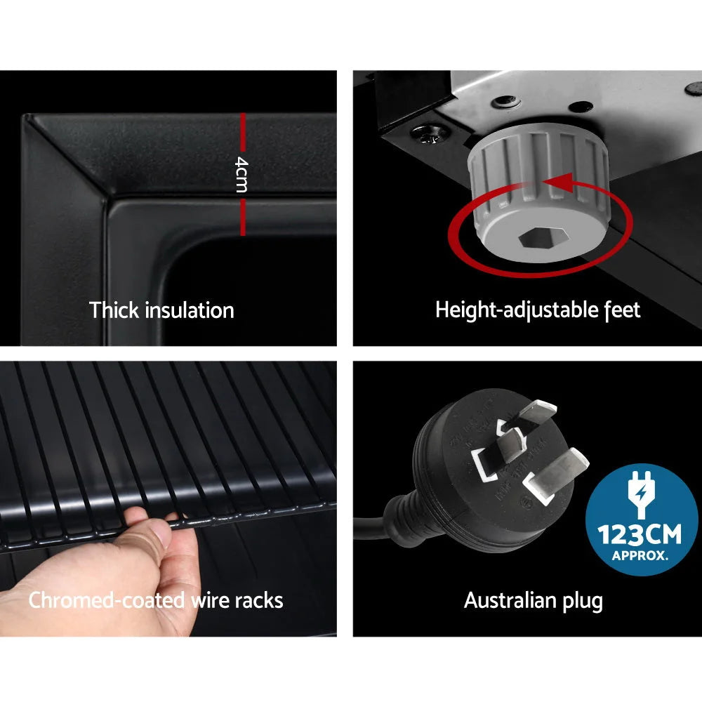 Bar Fridge 115L Glass Door Mini Freezer Fridges Countertop