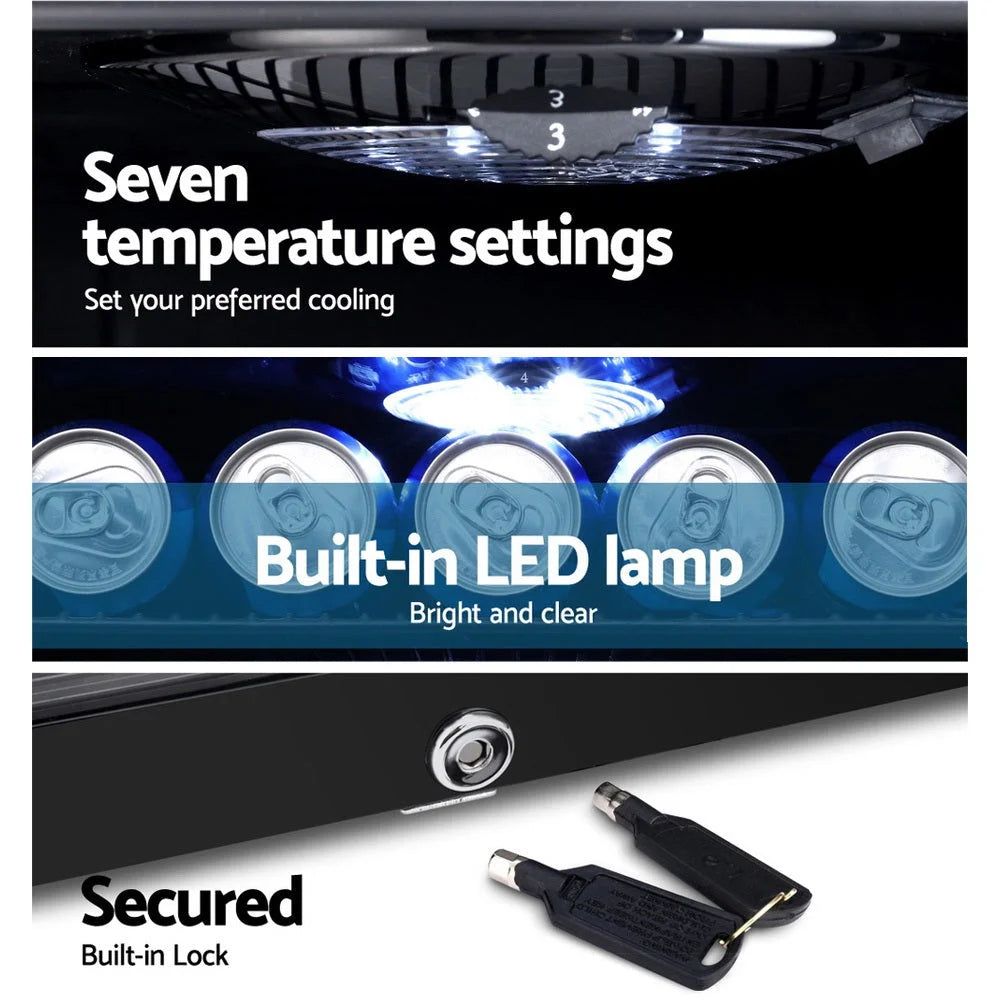 Bar Fridge 115L Glass Door Mini Freezer Fridges Countertop