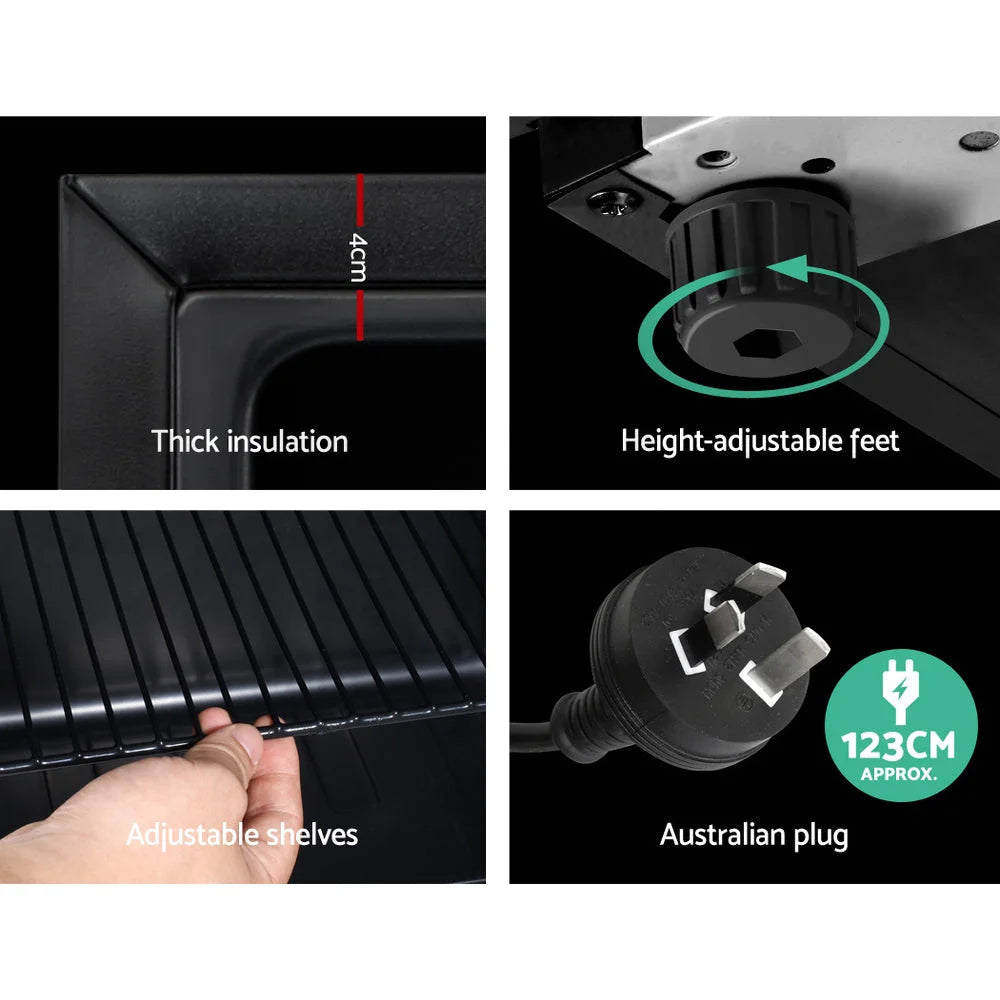 Bar Fridge 70L Glass Door Mini Countertop Freezer Fridges