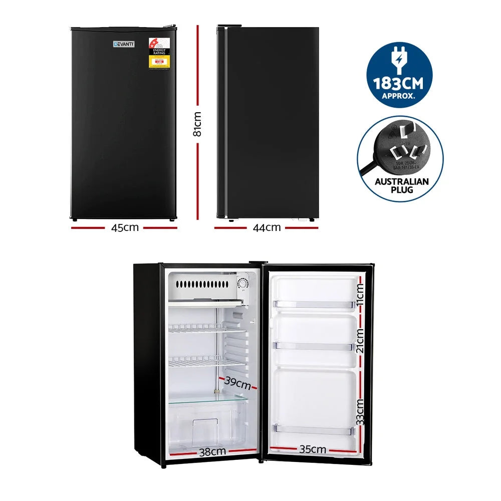 Bar Fridge 95L Black devanti mini