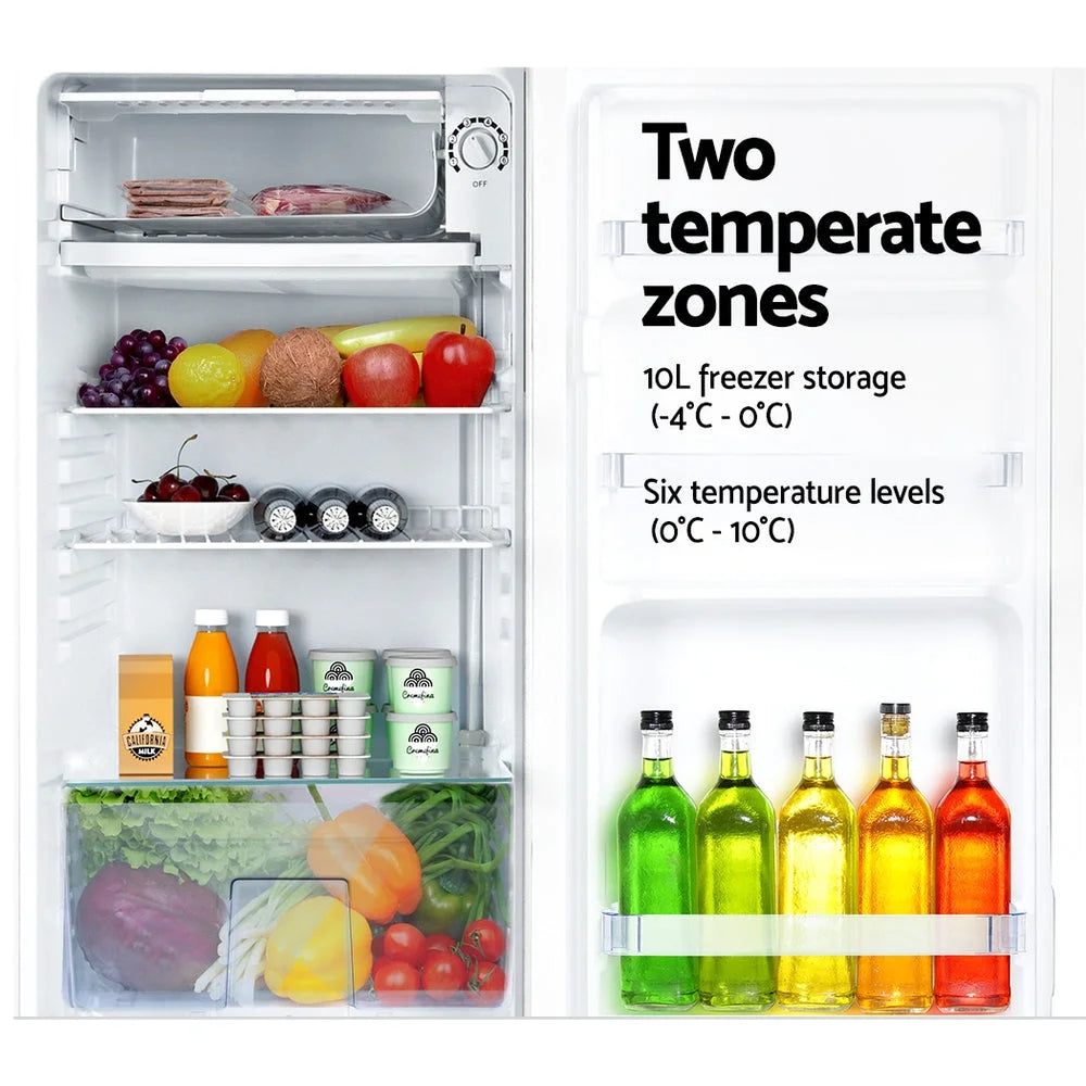 Bar Fridge 95L White devanti mini portable office